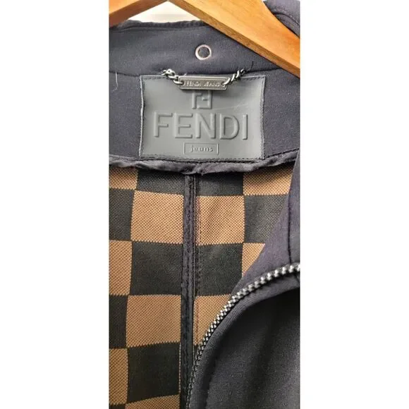 Fendi Overcoat Jacket Polyamide Size L Coat Trench Jacket Men's Ladies No Hood